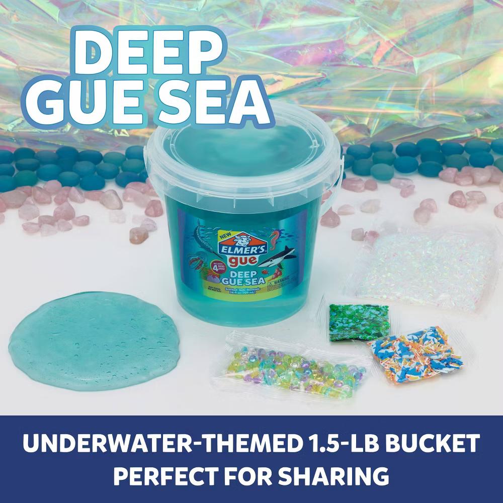 Elmer's Gue 1.5lb Deep Gue Sea Premade Slime Kit with Mix-Ins: Science Focus, Includes Storage Container & Instructions - Image 3