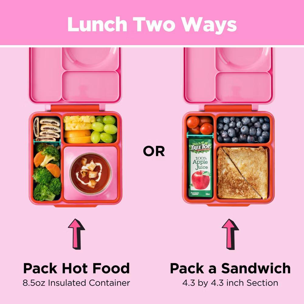 OMIEBox Insulated Bento Lunch Box with Leakproof Thermos Food Jar 3 Compartments - Image 56