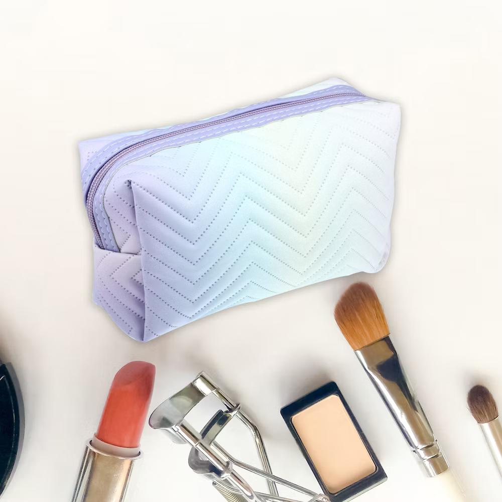 Travel Makeup Bag Portable Toiletry Bag Small Cosmetic Organizer Gradient - Image 17