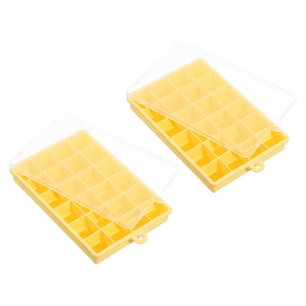 Square Silicone Ice Cube Tray with Lid for Freezer 24 Cube Per Trays 2 Pcs - Image 12