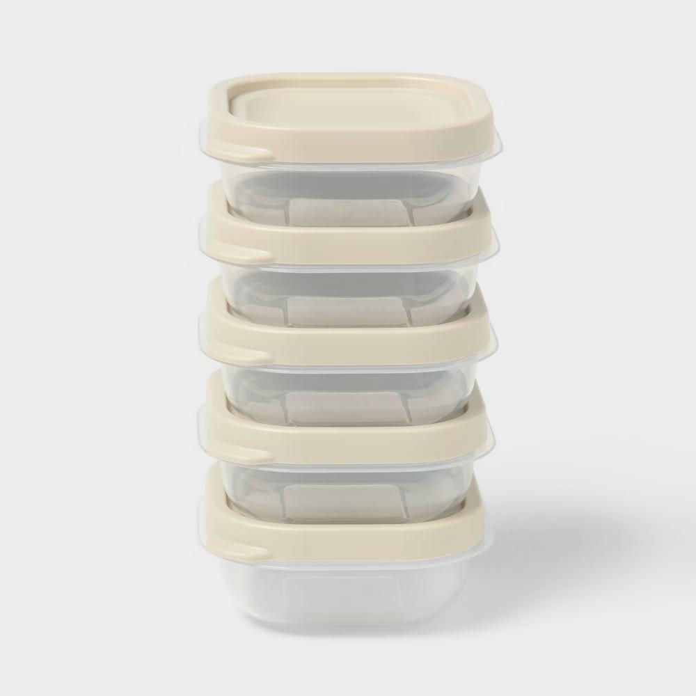 10pc (Set of 5) Plastic Food Storage Container Set - Image 2