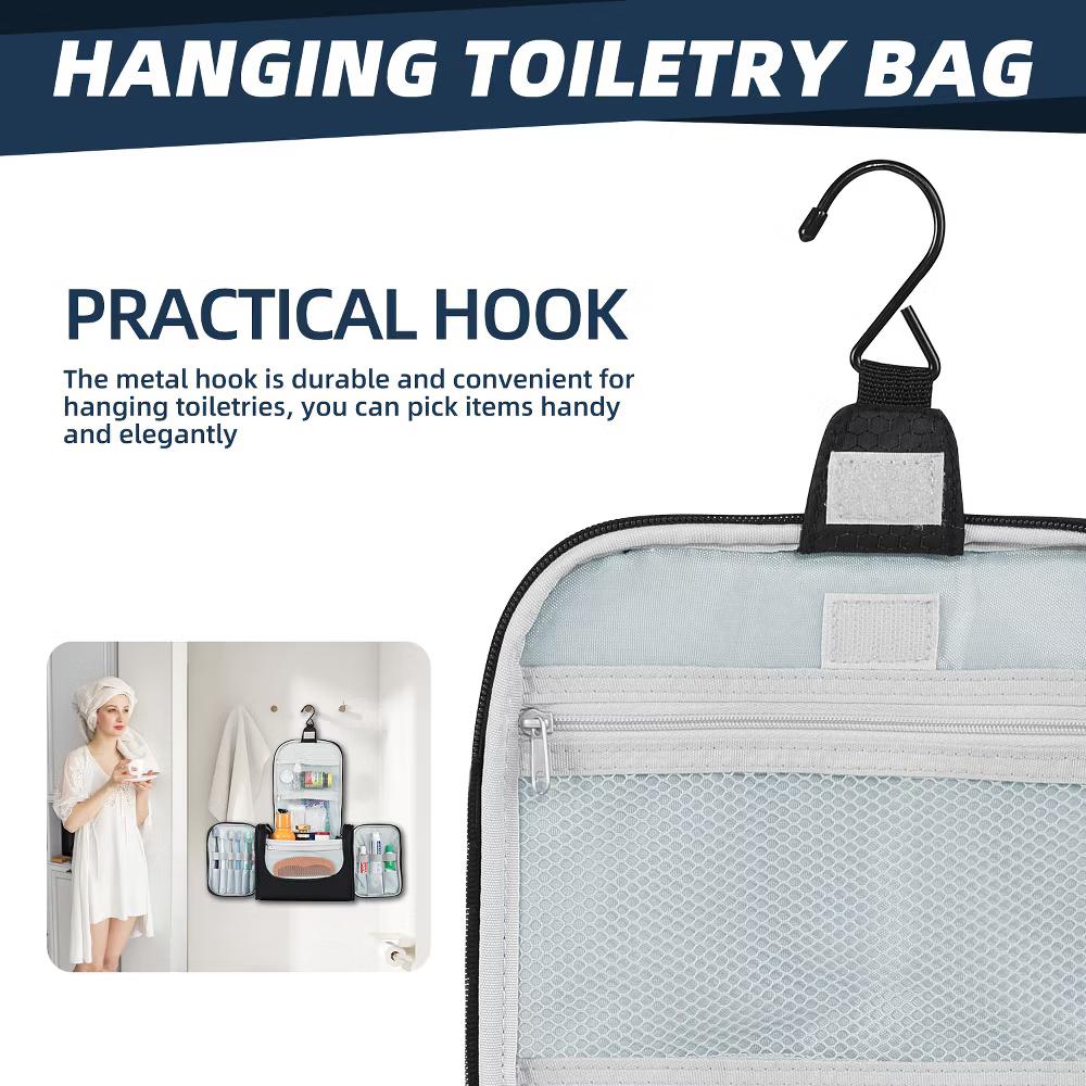 Large Capacity Toiletry Bag for Women and Men, Hanging Toiletry Organizer Cosmetics Makeup Bag - Image 14