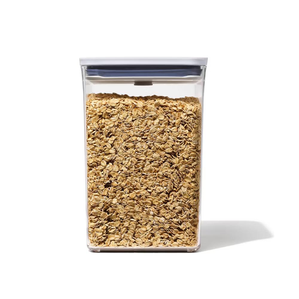 POP 4.4qt Plastic Big Square Airtight Food Storage Container Clear: Dishwasher-Safe, Silicone Lid - Image 4