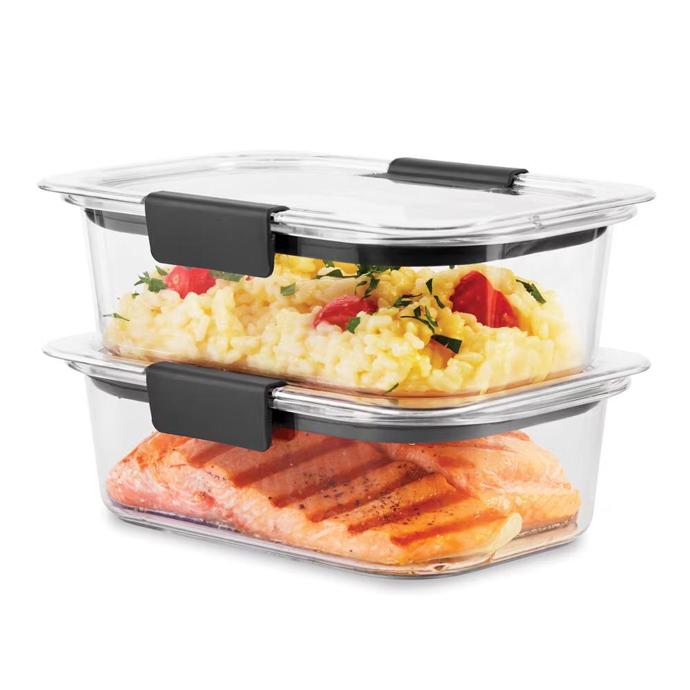 3.2 cup 2pk Brillance Food Storage Container: Clear Plastic, Microwave & Freezer Safe, Dishwasher Top-Rack Safe - Image 2