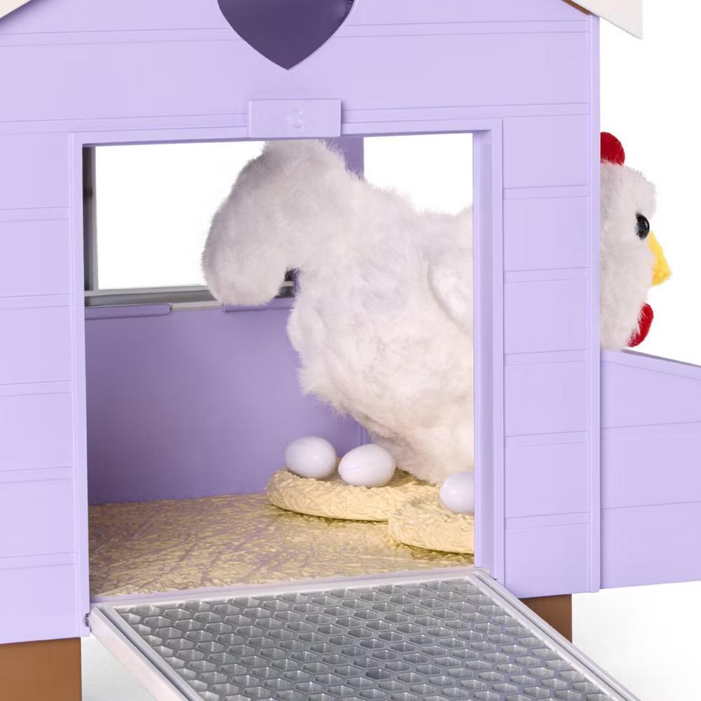 Chicken Coop Playset with Pet Baby Chick & "Egg-Laying" Chicken Plushie Accessories for 18" Dolls - Image 3