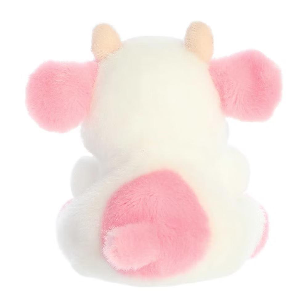 Small Belle Strawberry Cow Palm Pals Adorable Stuffed Animal Pink 6" - Image 3
