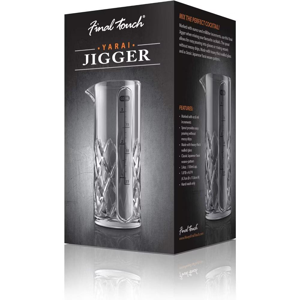 Final Touch Glass Yarai Measuring Jiggerglass for Liquor - Image 3