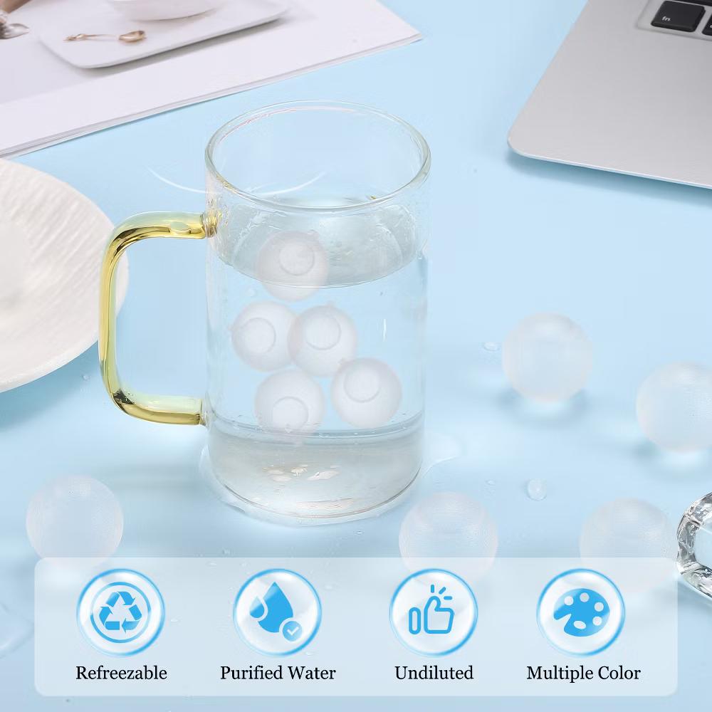 Plastic Durable Reusable Lightweight Ice Cube Tray 2.5 x 2.5 cm/0.98 x 0.98 Inch White 24 Pcs - Image 3