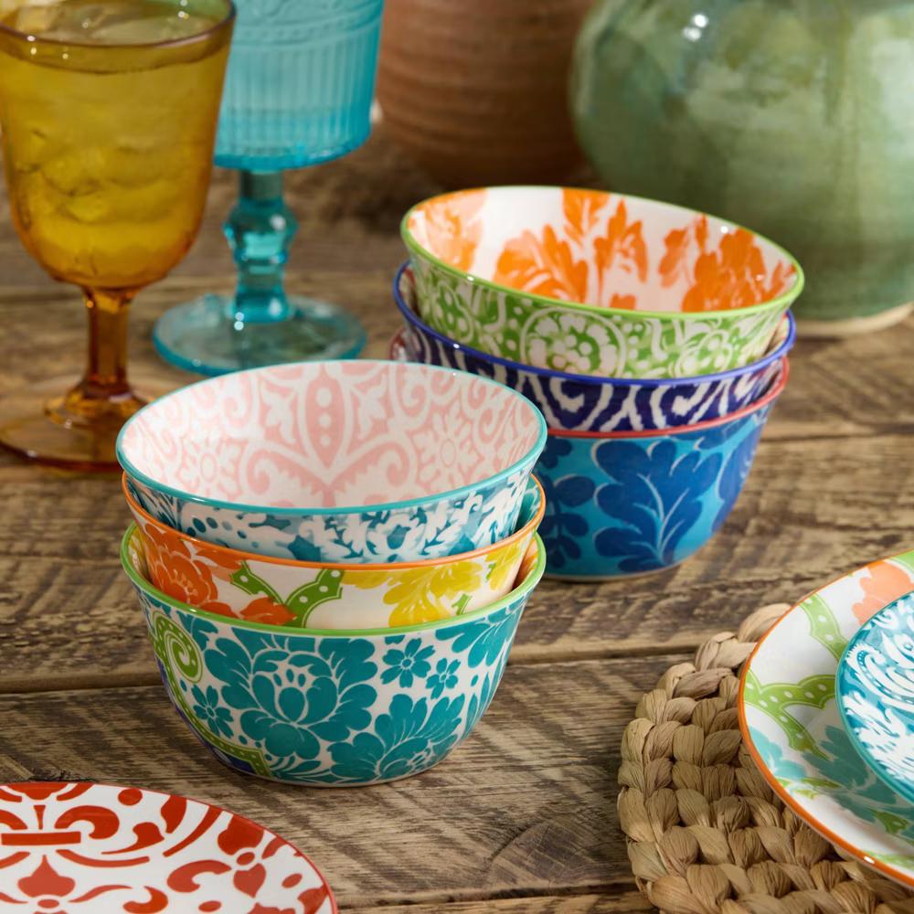 Certified International Pavillion (Set of 6) 10oz Assorted All Purpose Bowls - Image 3