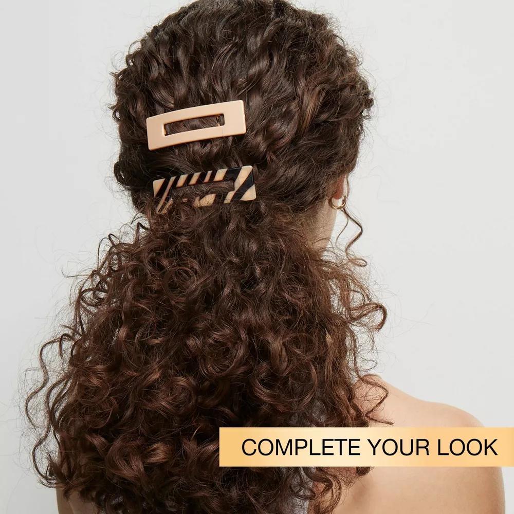 Large Rectangle Fashion Snap Clips - Assorted Colors - All Hair - 4pcs - Image 5