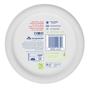 Ultra 6 7/8" Disposable Plates - 44ct: Heavy Duty, Leak & Cut-Resistant, Floral Pattern, Microwave-Safe