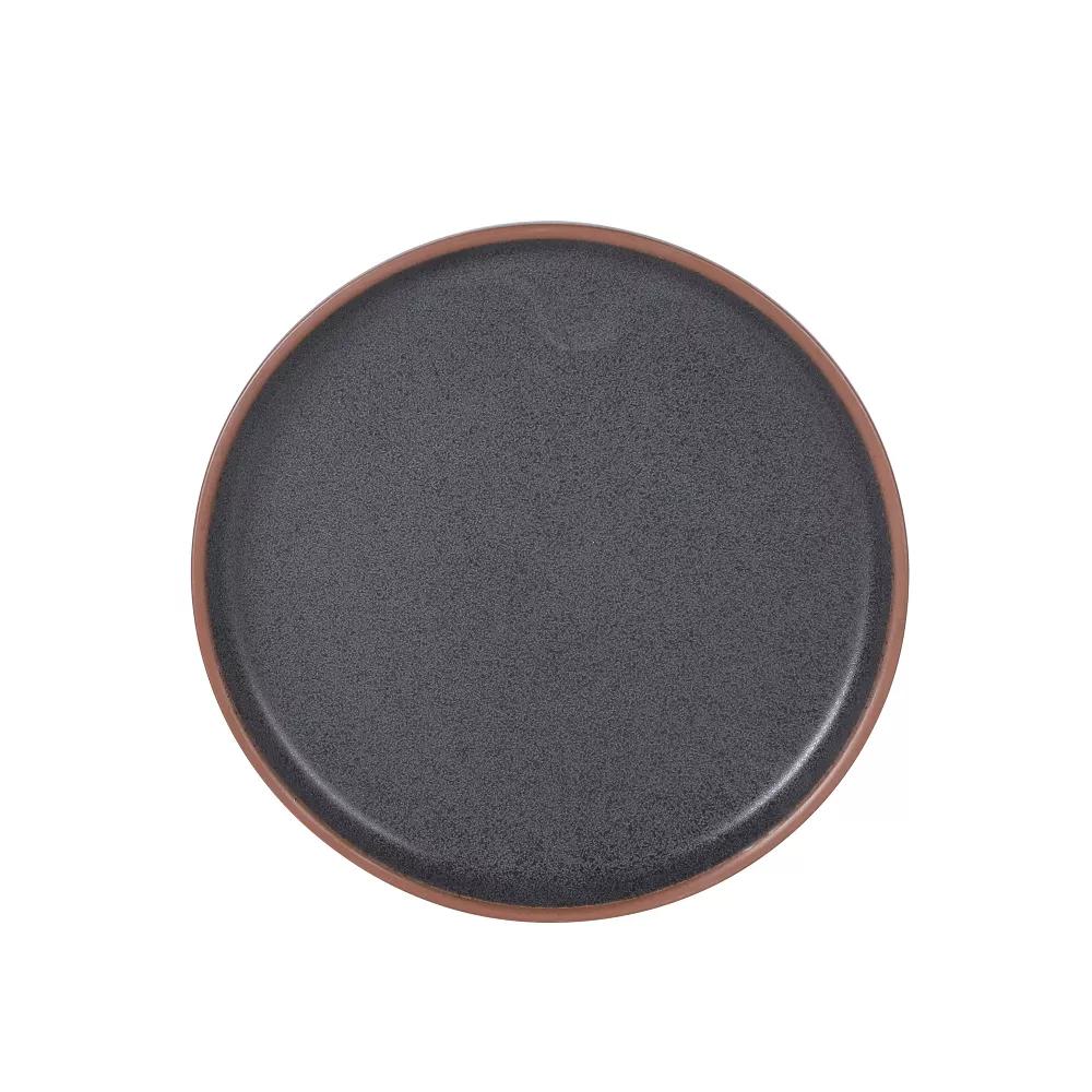 Abbey Circle 12 Piece (Service for 4) Plates and Bowls Reactive Matte Glaze Dishes Stoneware Ceramic Dinnerware Set - Image 15
