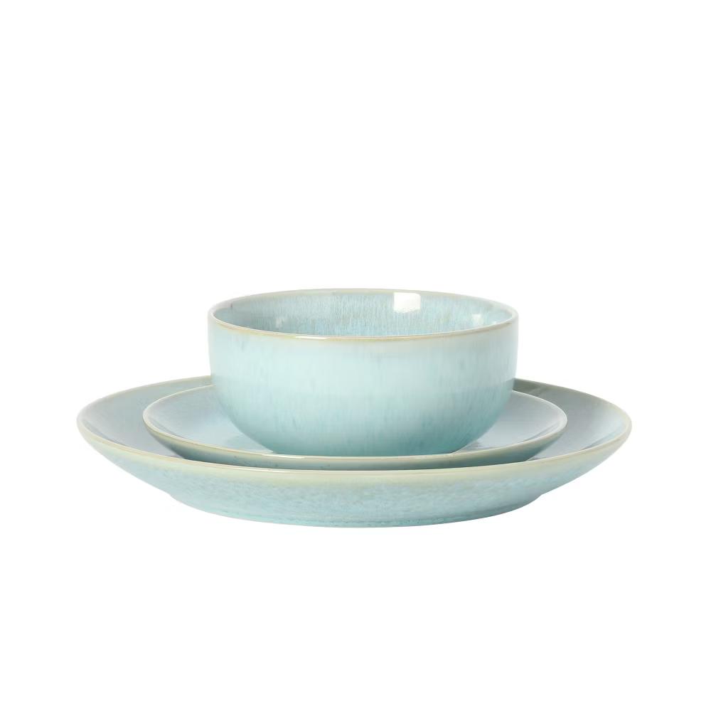 Pine Coast Plates and Bowls Sets, 12-Piece Stoneware Dinnerware Sets, Reactive Glaze Dish Set - Image 8