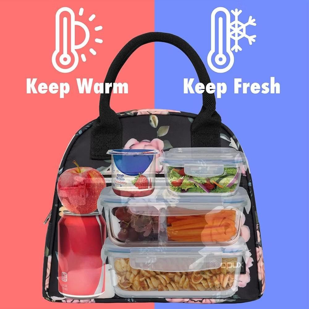 Insulated Lunch Box Women, Cooler Bag Tote Girls Kids Teen Adult, Soft Reusable Thermal Meal Prep Purse - Image 63