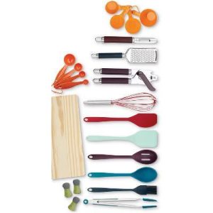 Tools of the Trade 22 Piece Kitchen Gadget Set w/ Tongs, Whisk, Measuring Spoons, Cups, & More