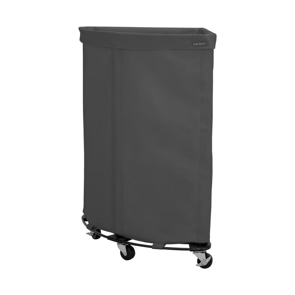 Seville Classics Heavy-Duty Rolling Corner Laundry Room Hamper - Image 9