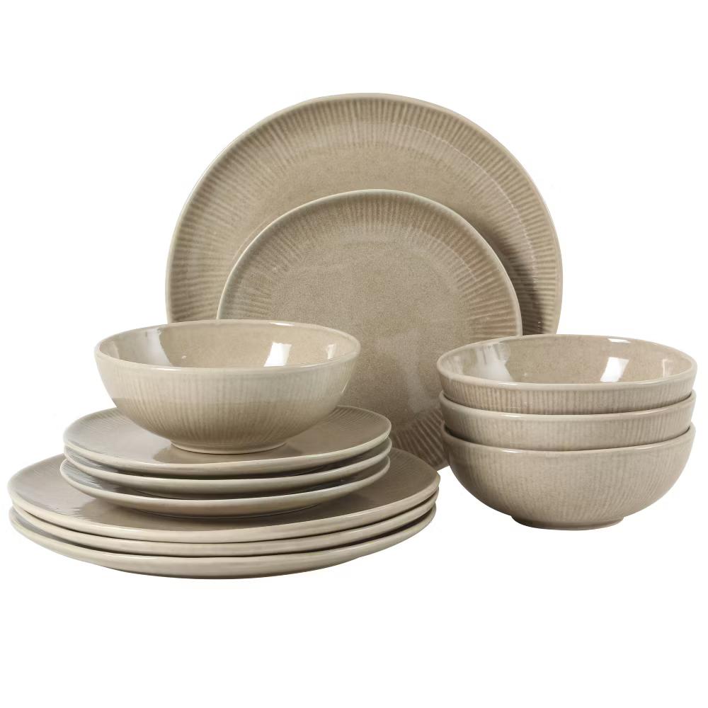 Sandy Pines Stoneware 12 Piece Reactive Glaze Dinnerware Set - Service for 4 - Image 17