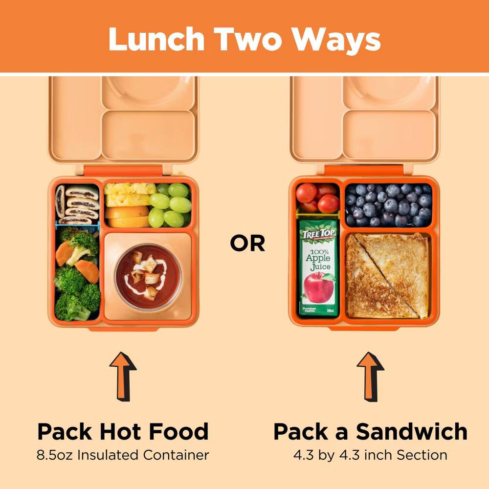 OMIEBox Insulated Bento Lunch Box with Leakproof Thermos Food Jar 3 Compartments - Image 66