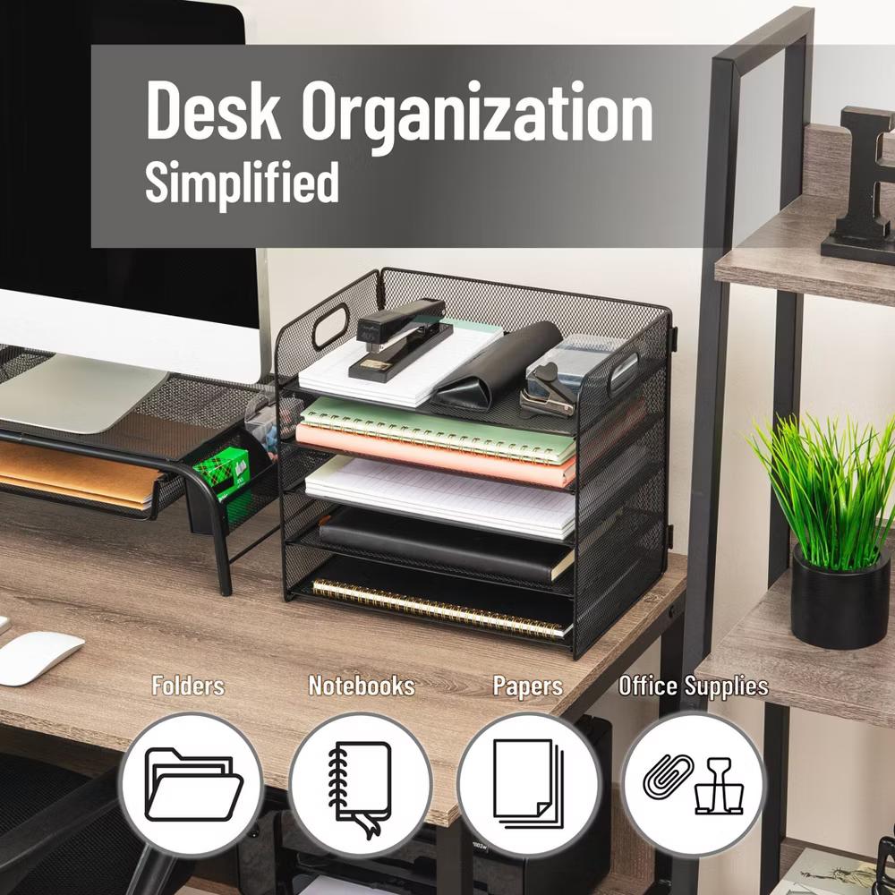 Metal Desk Organization Set Black - Image 2