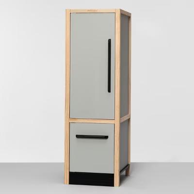 Toy Refrigerator - with Magnolia: Wooden Play Kitchen Storage, Gender Neutral, Ages 3+ - Image 2