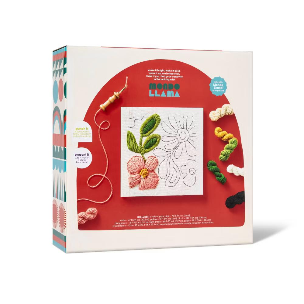 Punch Needling Canvas Kit - Needle Punch Craft Kit for Adults, Includes Yarn & Needle, Art & Design Theme - Image 4