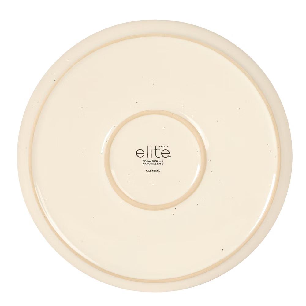 Abbey Circle 12 PiecePlates and Bowls (Service for 4) Reactive Matte Glaze Dishes Stoneware Ceramic Dinnerware Set - Image 4