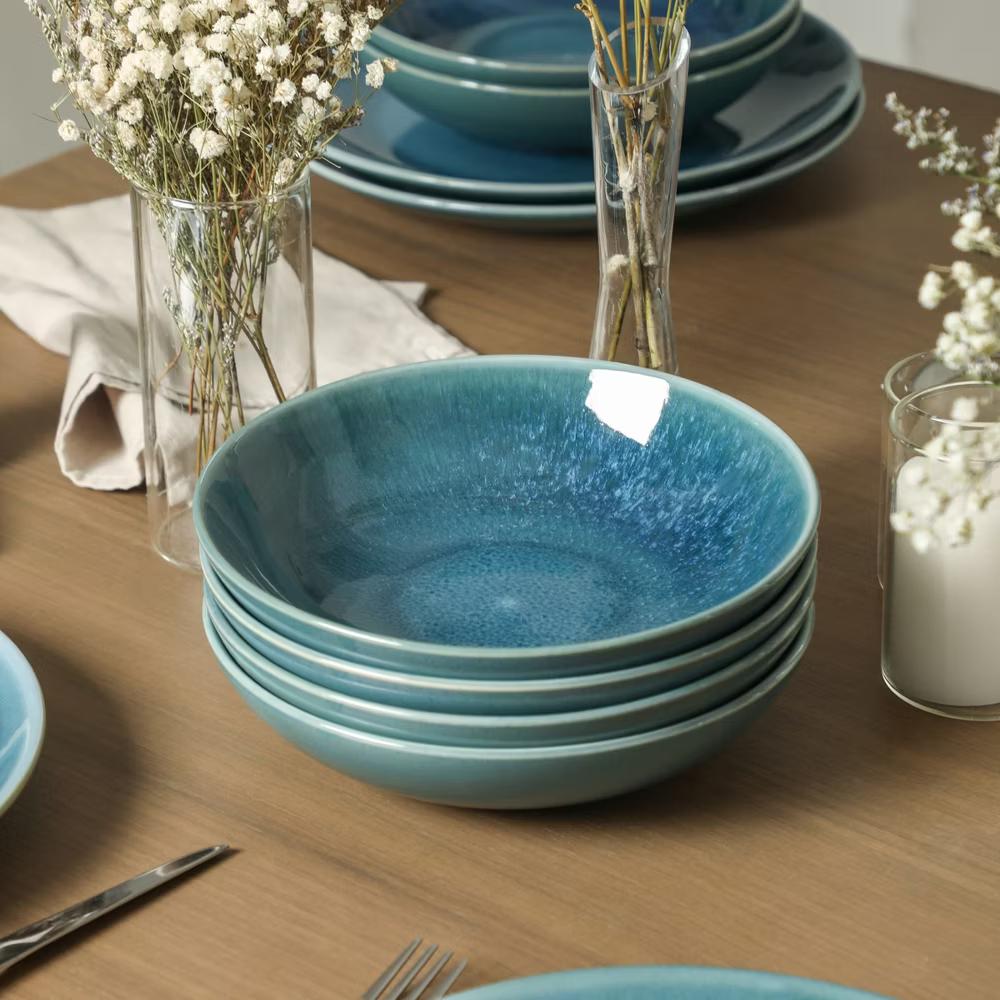 Riley 4-Piece Pasta Bowl Set Stoneware, Service for 4 - Image 12