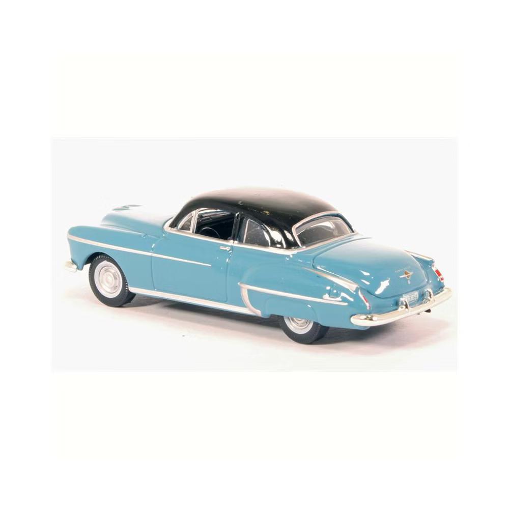 1950 Oldsmobile Rocket 88 Coupe Crest Blue with Black Top 1/87 (HO) Scale Diecast Model Car - Image 3