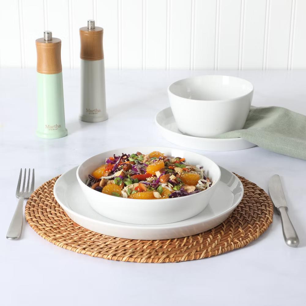 Martha Stewart Selma Chip & Scratch Resistant Dinnerware Set, Plates and Bowls Dishes Set - Image 9