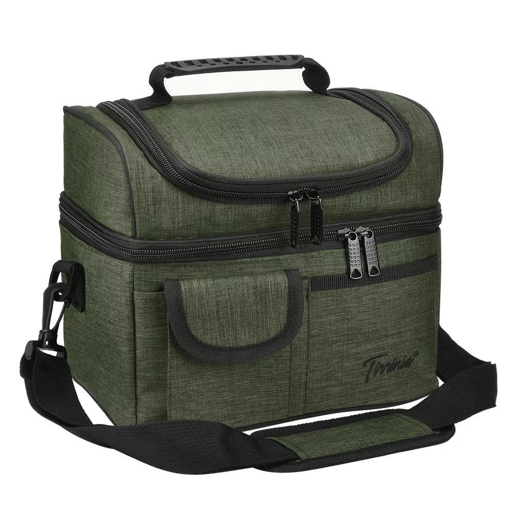 Dual Compartment Insulated Lunch Bag, Leakproof Lunch Tote with Front Pocket, Insulated Lunch Cooler Bag with Back Mesh Pocket - Image 33