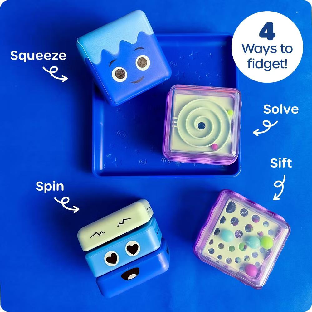 Cool Down Cubes Sensory Fidget Set,5 Pieces, Ages 4+, Fidgets for Kids, Sensory Toys - Image 8
