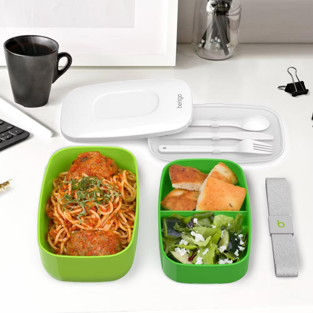 Classic All-in-One Stackable Lunch Box Container with Built in Flatware - Image 22