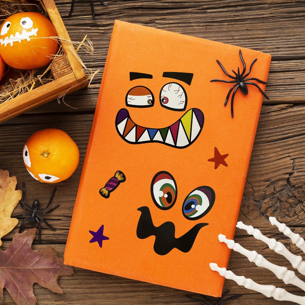 DIY Halloween Mini Pumpkin Face Stickers, 32pcs - Image 4