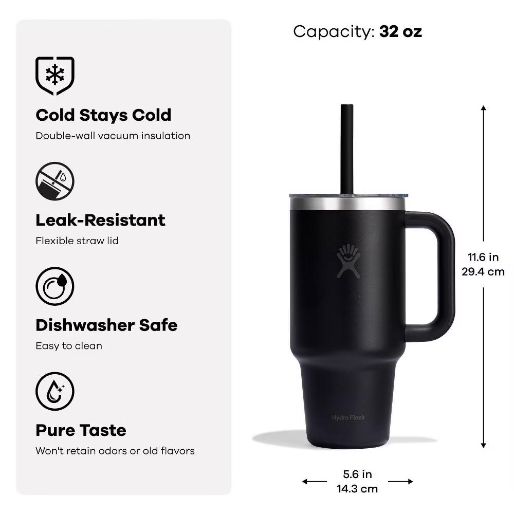 Hydro Flask 32 fl oz Travel Tumbler Clear Lid - Image 11