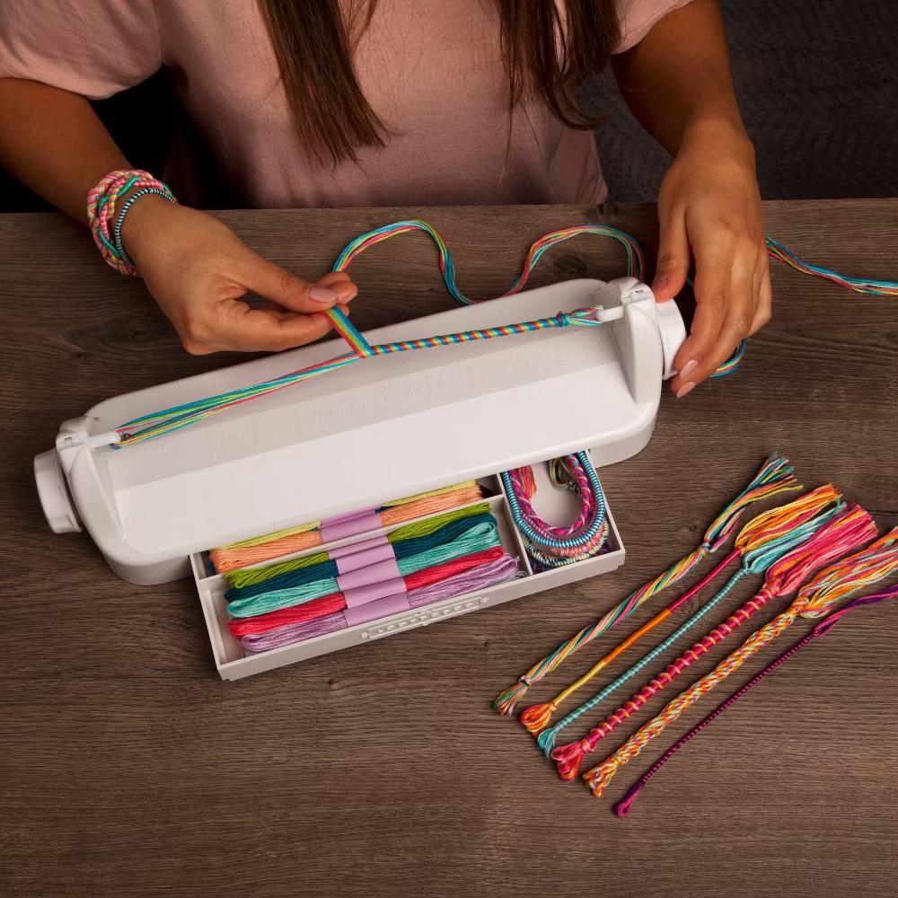 PlayMonster Loopdedoo Bracelet Maker: Creative Craft Jewelry Kit with Weaving Loom & Embroidery Floss - Image 2