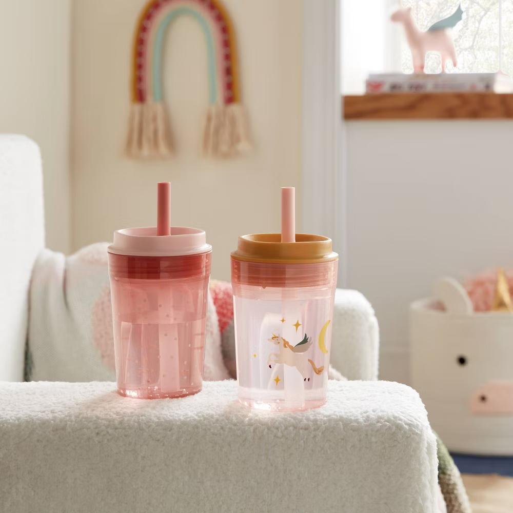 Kids' 14oz 2pk Single Wall Recycled Straw Tumblers - Image 6
