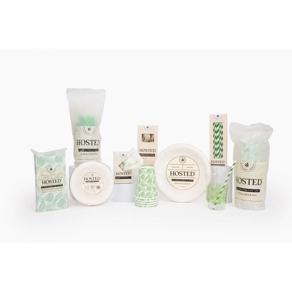 Hosted Compostable Printed Cold Cups - 16oz/20ct - Image 2