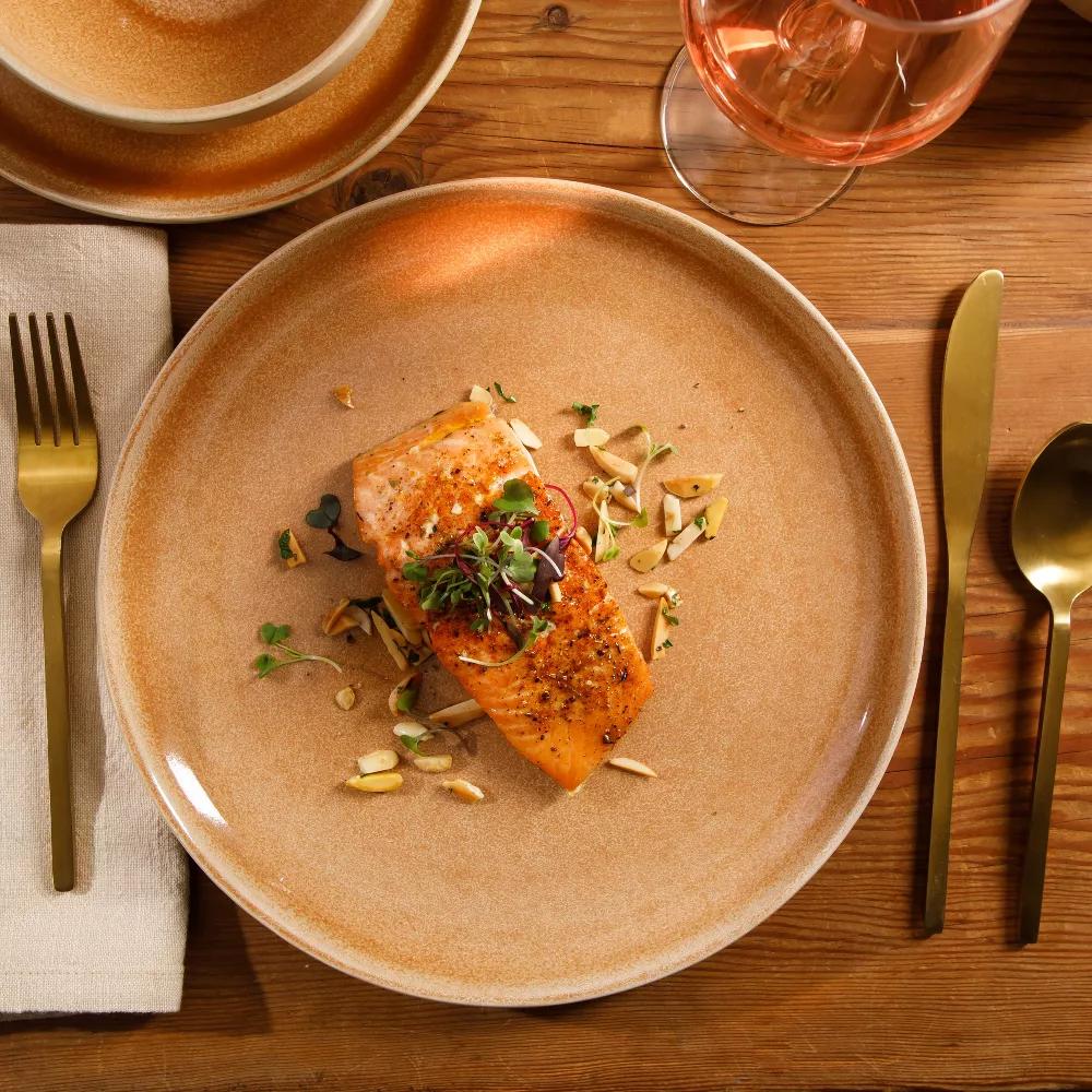 Manila Bay 12-Piece Stoneware Dinnerware Set, Service for 4, Reactive Glaze Modern Artisan Plates & Bowls - Image 7