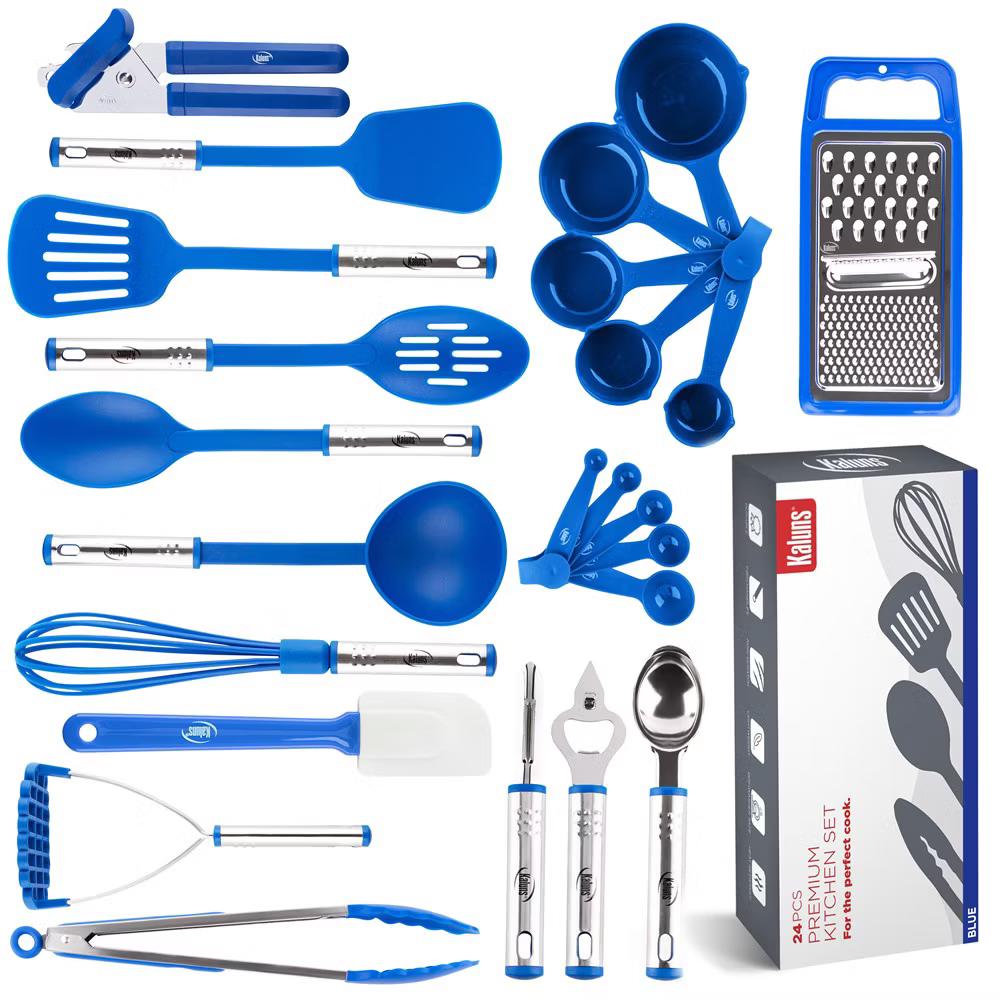 Kitchen Utensils Set, Nylon and Stainless Steel Cooking Utensils, Dishwasher Safe and Heat Resistant Kitchen Tools - Image 12