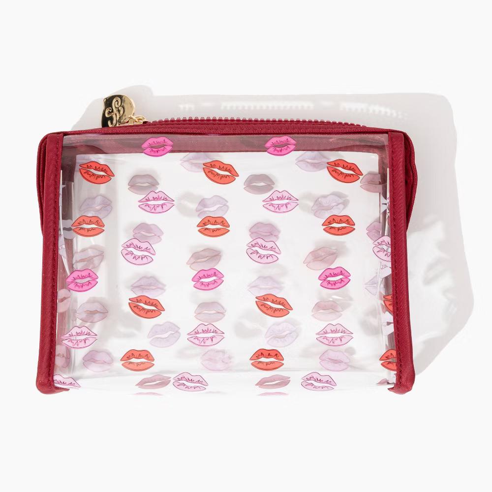 Cosmetic Bag - Lips: Vinyl Material, Zipper Closure - Image 3