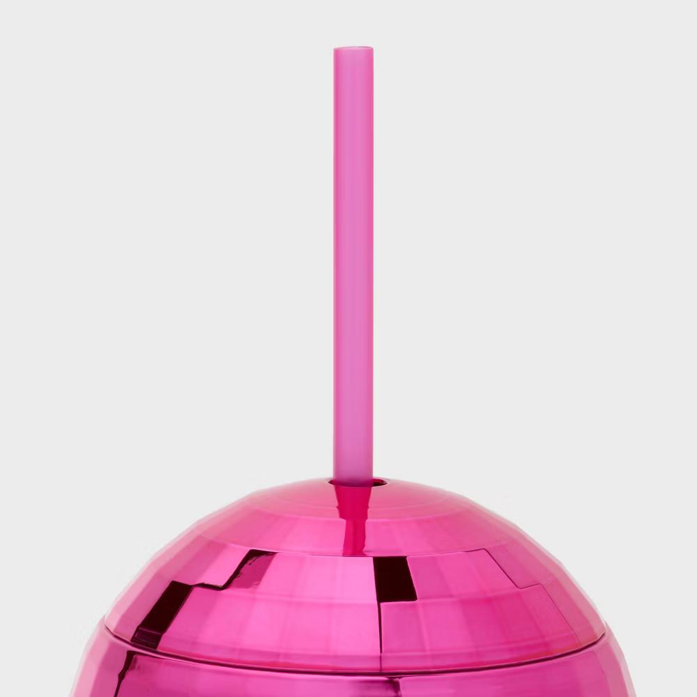 Hot Pink Disco Ball Cup 14 fl oz - Image 3