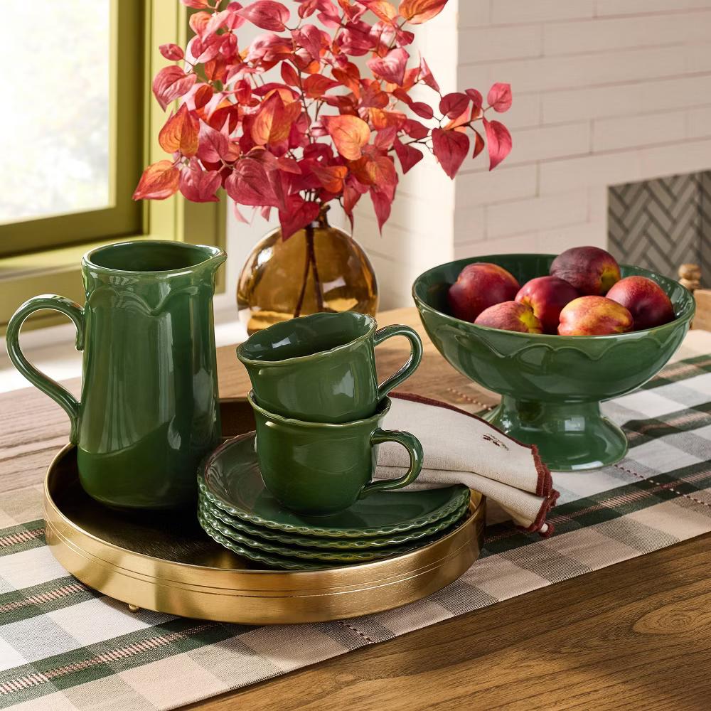 12 fl oz Scalloped Mug - with Magnolia - Image 6