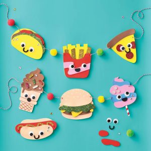 Summer Craft Food Characters Foam Garland Activity Kit