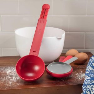 Hutzler Weigh & Measure Kitchen Scale and Measuring Cup Set, 4-Piece, 1/4 to 1 Cup Sizes