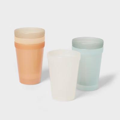 Kids' 15 fl oz Plastic Tall Tumbler - Microwave & Dishwasher Safe, Set of 6, Multicolored - Image 2
