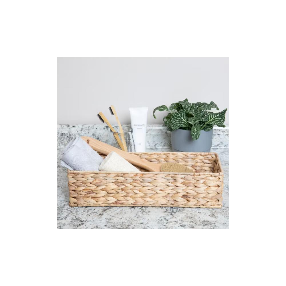 Handwoven Seagrass Rectangular Storage Basket - Image 24