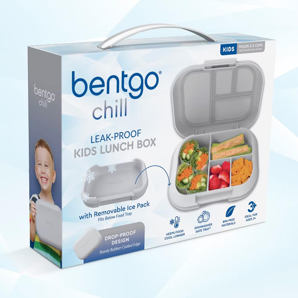 Kids' Chill Lunch Box, Bento-Style Solution, 4 Compartments & Removable Ice Pack - Image 49