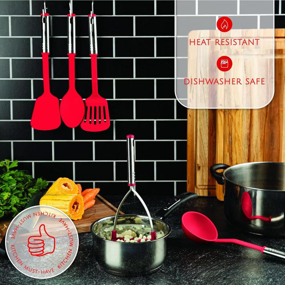 Kitchen Utensils Set, Nylon and Stainless Steel Cooking Utensils, Dishwasher Safe and Heat Resistant Kitchen Tools - Image 39