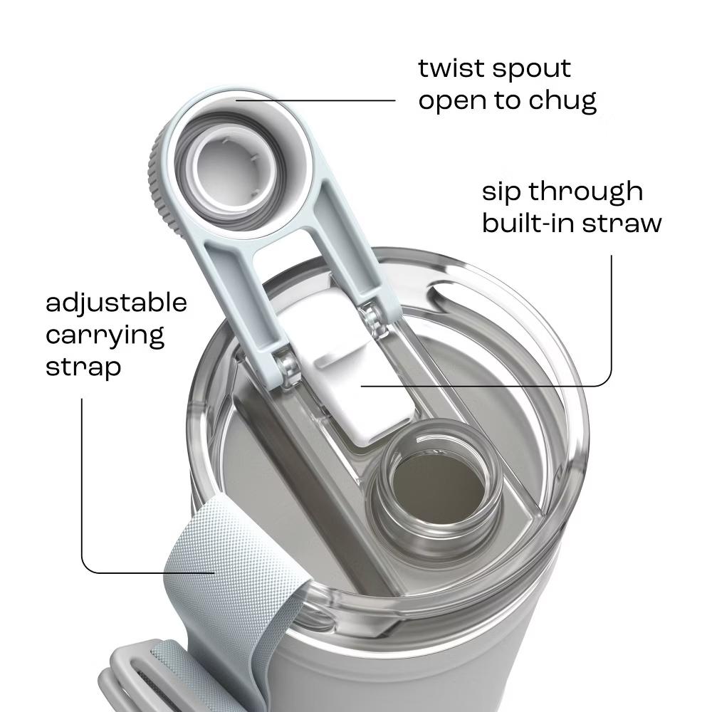 Bubba 64 fl oz Stainless Steel Jug with Multi Function Keg Lid + Top Handle Water Bottle - Image 15