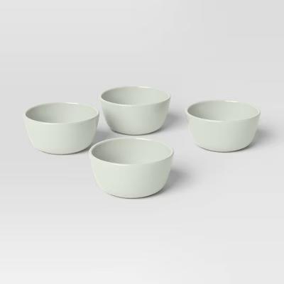 8oz 4pk Stoneware Avesta Mini Rice Bowls Light Green - Image 3